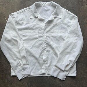 Men's White Casual Button Down Shirt
